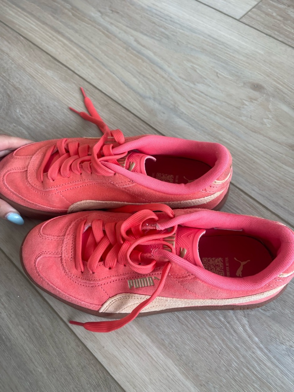 Puma Club II Era Coral Pink Suede Sneakers - Picture 4 of 6